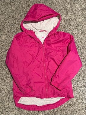 The Children's Place Hot Pink Hooded Lined Wind Jacket size small 5/6